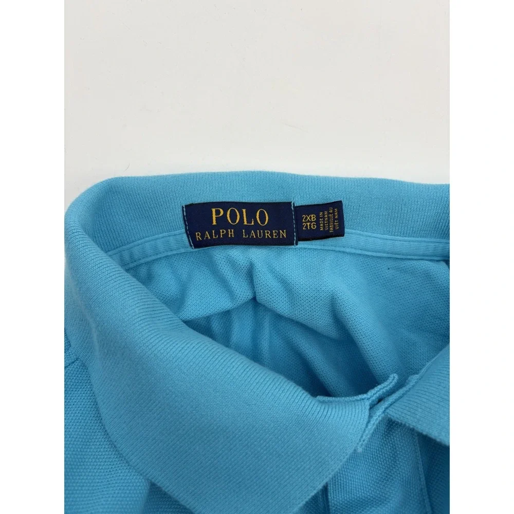 Polo Ralph Lauren Men's Blue Short Sleeve Polo Shirt, Size 2XB, BIG